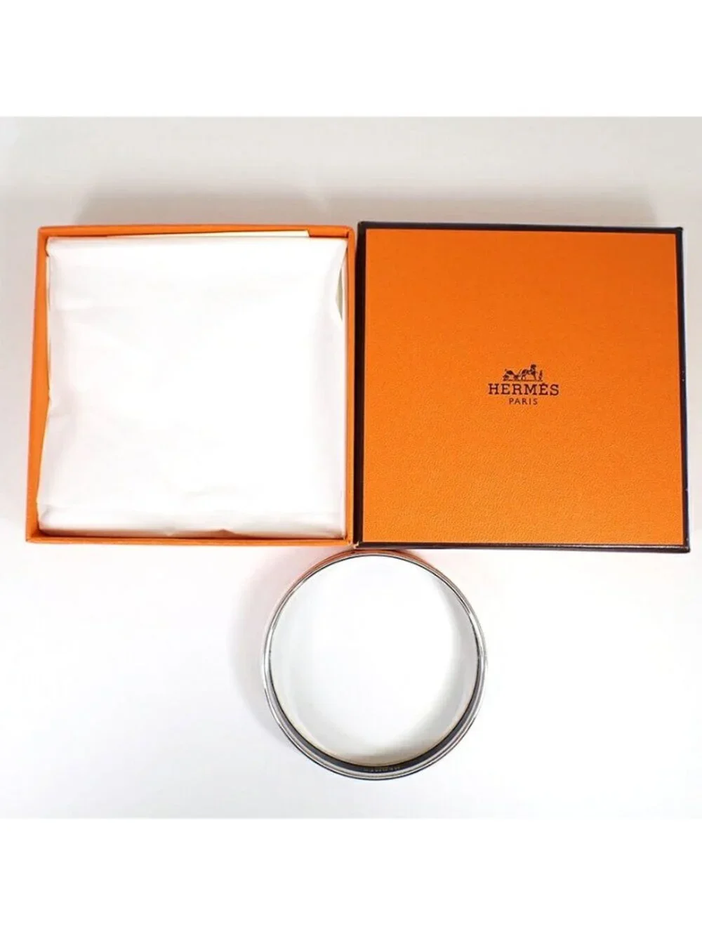 Hermes Enamel Bangle Bracelet